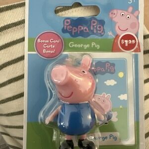 Hasbro‎ Peppa Pig "George Pig"Mini Figure Just Play Collectable Bonus Card